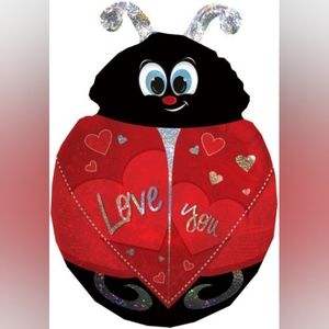 28" Love You Ladybug SuperShape Balloon Packaged